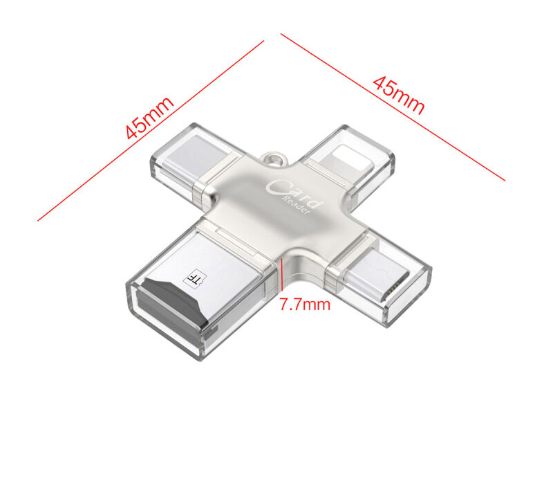 Universal Micro SD/ TF Card Reader for iPad iPhone X 8 7 Plus OTG Android Type C - Fresh Stock Dated February 2026