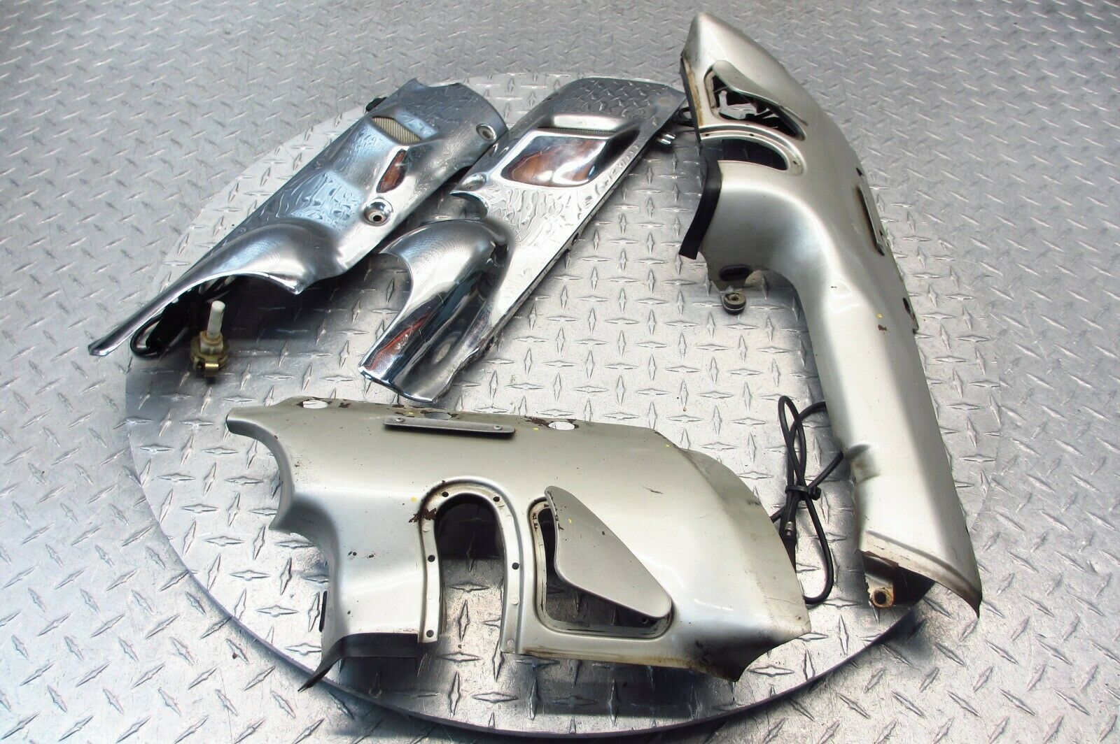 1990 88-90 Honda GL1500 Goldwing Exhaust Muffler Heat Shield Cover Side OEM - Fresh Stock Dated February 2026