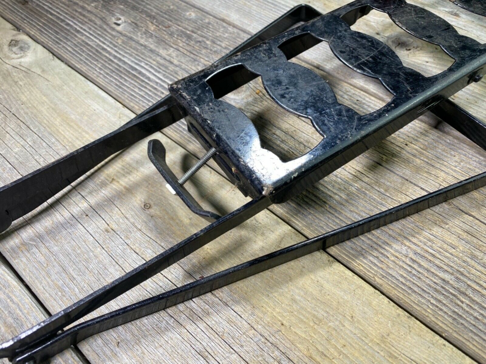 VINTAGE ANTIQUE BIKE BICYCLE REAR RACK LUGGAGE RACK BAGGAGE RACK BLACK STEEL - Fresh Stock Dated December 2025