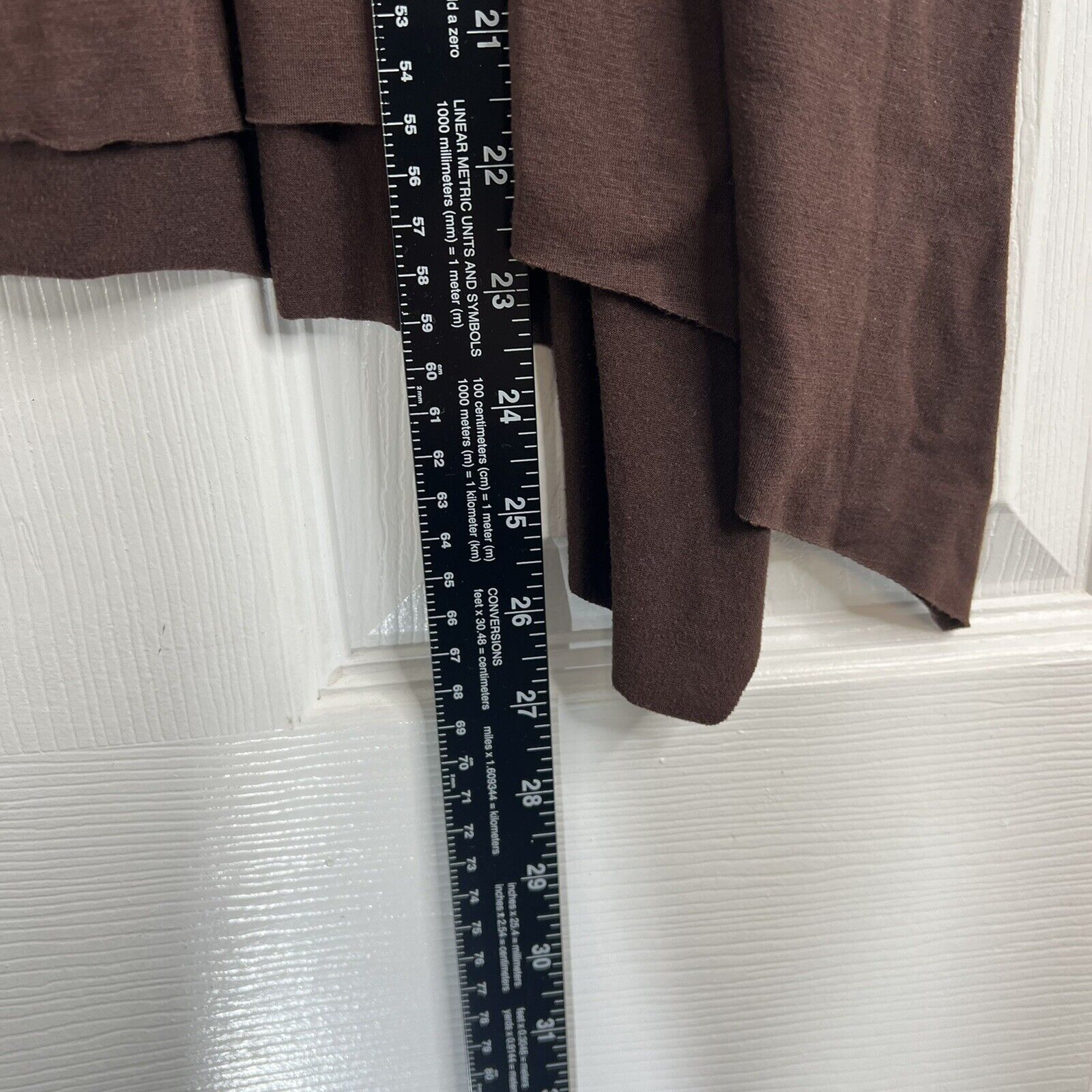 Vintage 80s PORTRAIT Womens Skirt Brown Hi-Low Elastic Waist USA Size Large - Fresh Stock Dated March 2026