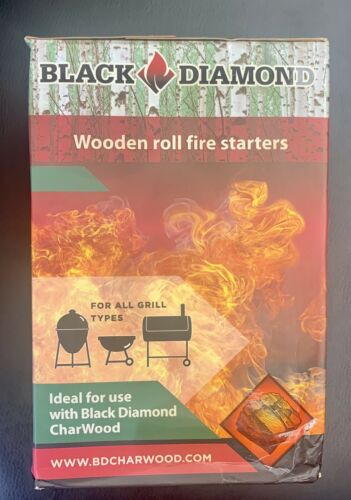 Black Diamond Wooden Roll Fire Starters 32 Pack - Fresh Stock Dated December 2025