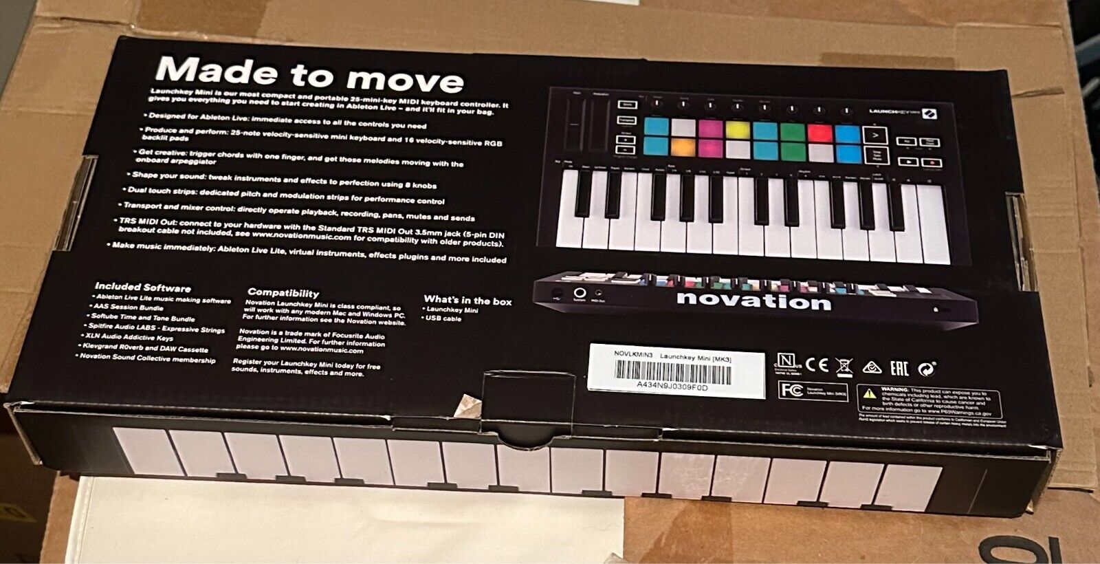 Novation Launchkey Mini Mk3 25 Mini-key Midi Keyboard Controller - Fresh Stock Dated February 2026