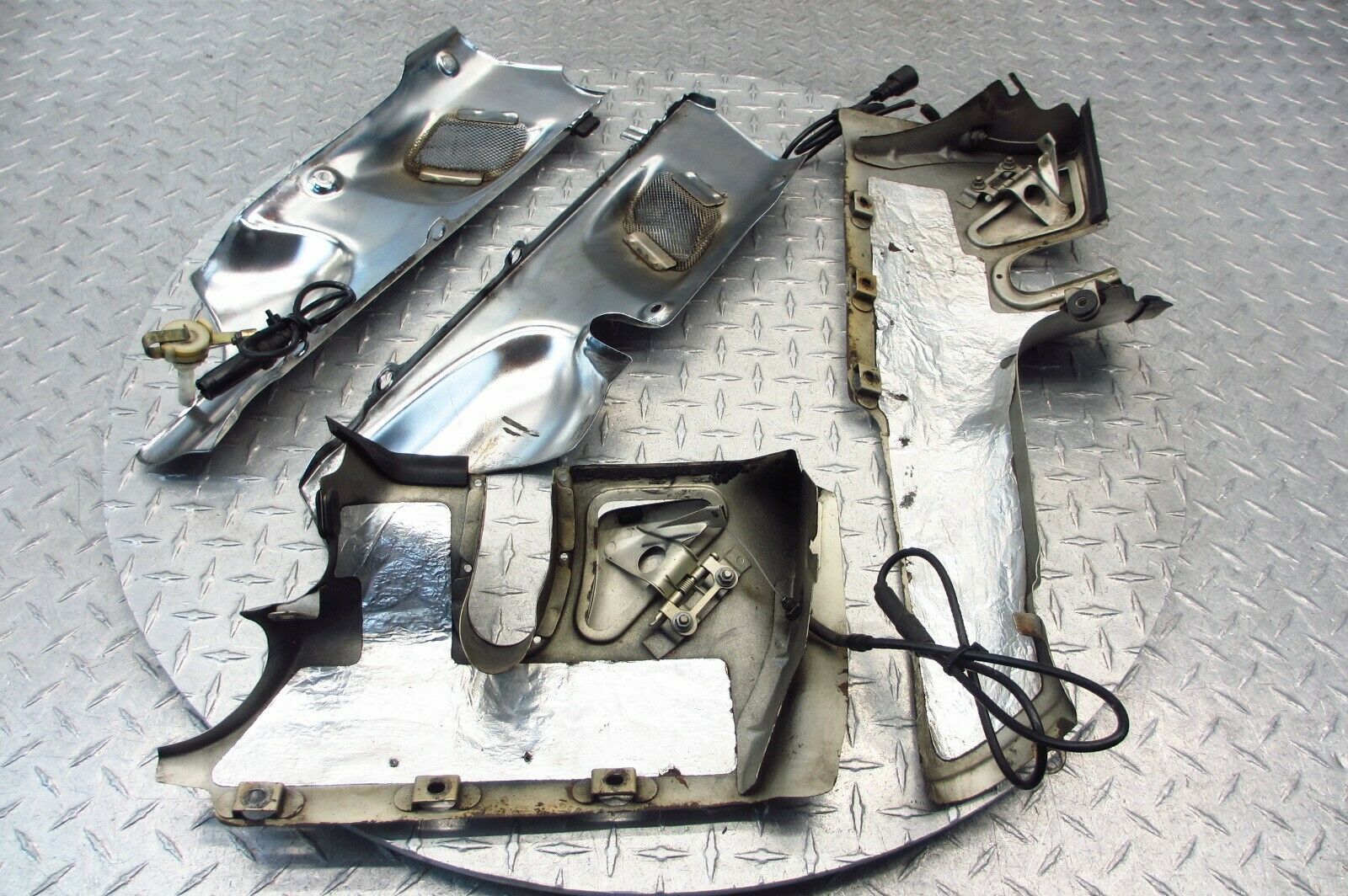 1990 88-90 Honda GL1500 Goldwing Exhaust Muffler Heat Shield Cover Side OEM - Fresh Stock Dated February 2026