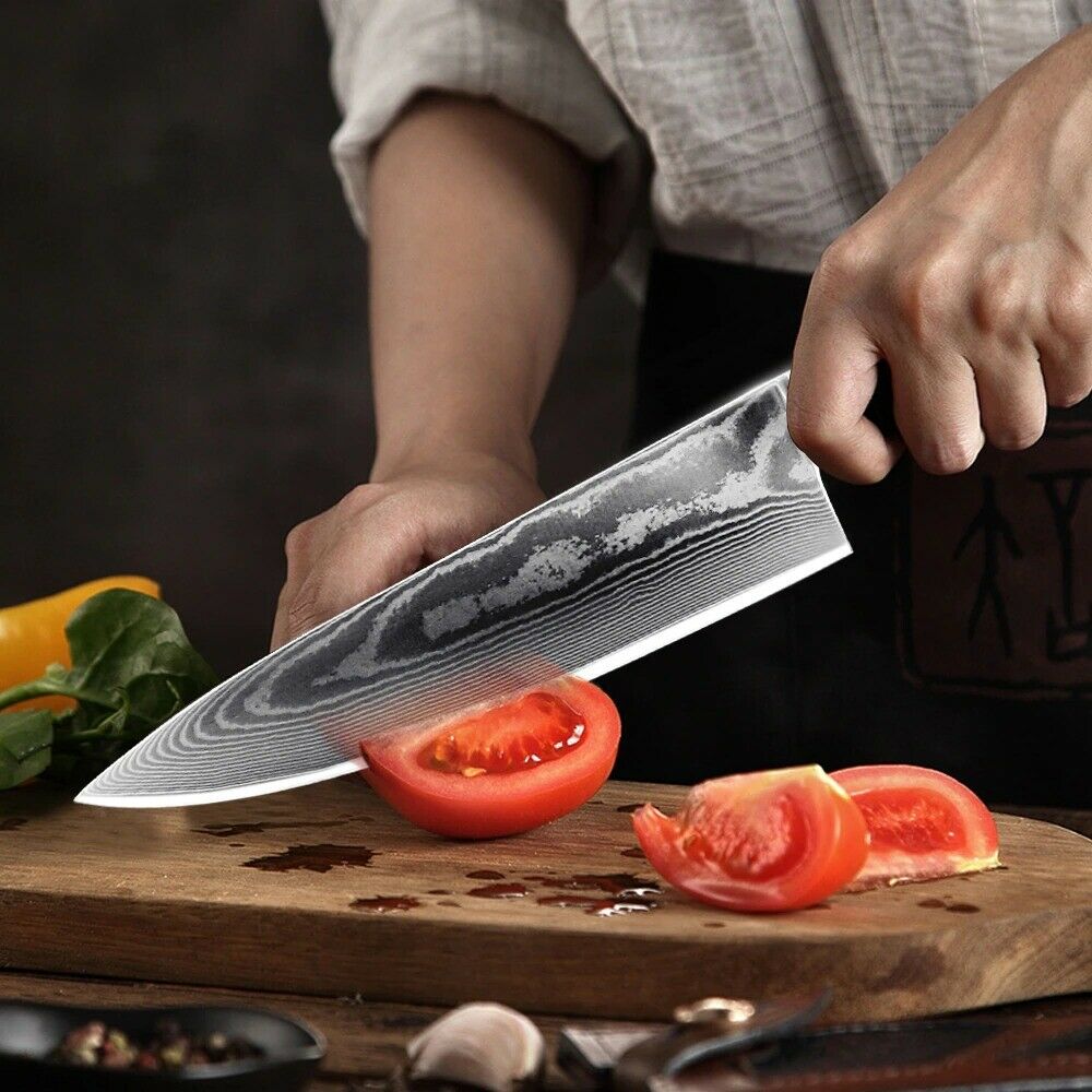 Kitchen Damascus Steel Chef Knife Set Handmade VG10 67 Layers Knives Wood Handle - Fresh Stock Dated December 2025
