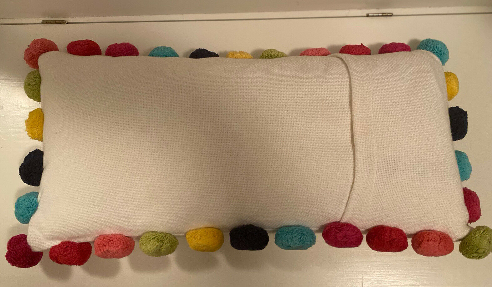 Pottery Barn Teen Pom Pom Organic Pillow Cover With Insert 12