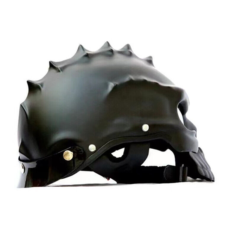 Motorcycle Skull Helmet Half Open Face Helmets with Visor Street Racing Touring - Fresh Stock Dated December 2025