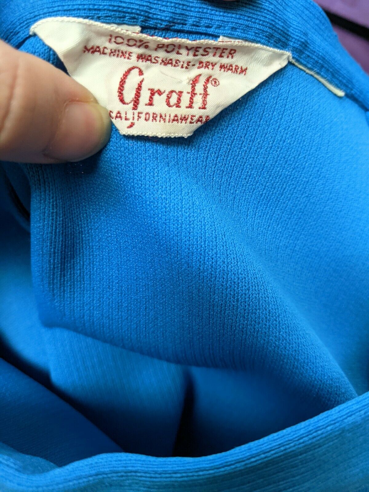 Vintage 70s bright blue pencil skirt with buttons - Fresh Stock Dated February 2026