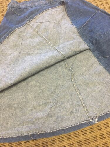 Vintage 1970s Denim Blue Jean Flare Skirt Hippy Boho Prairie Classic SM - Fresh Stock Dated March 2026