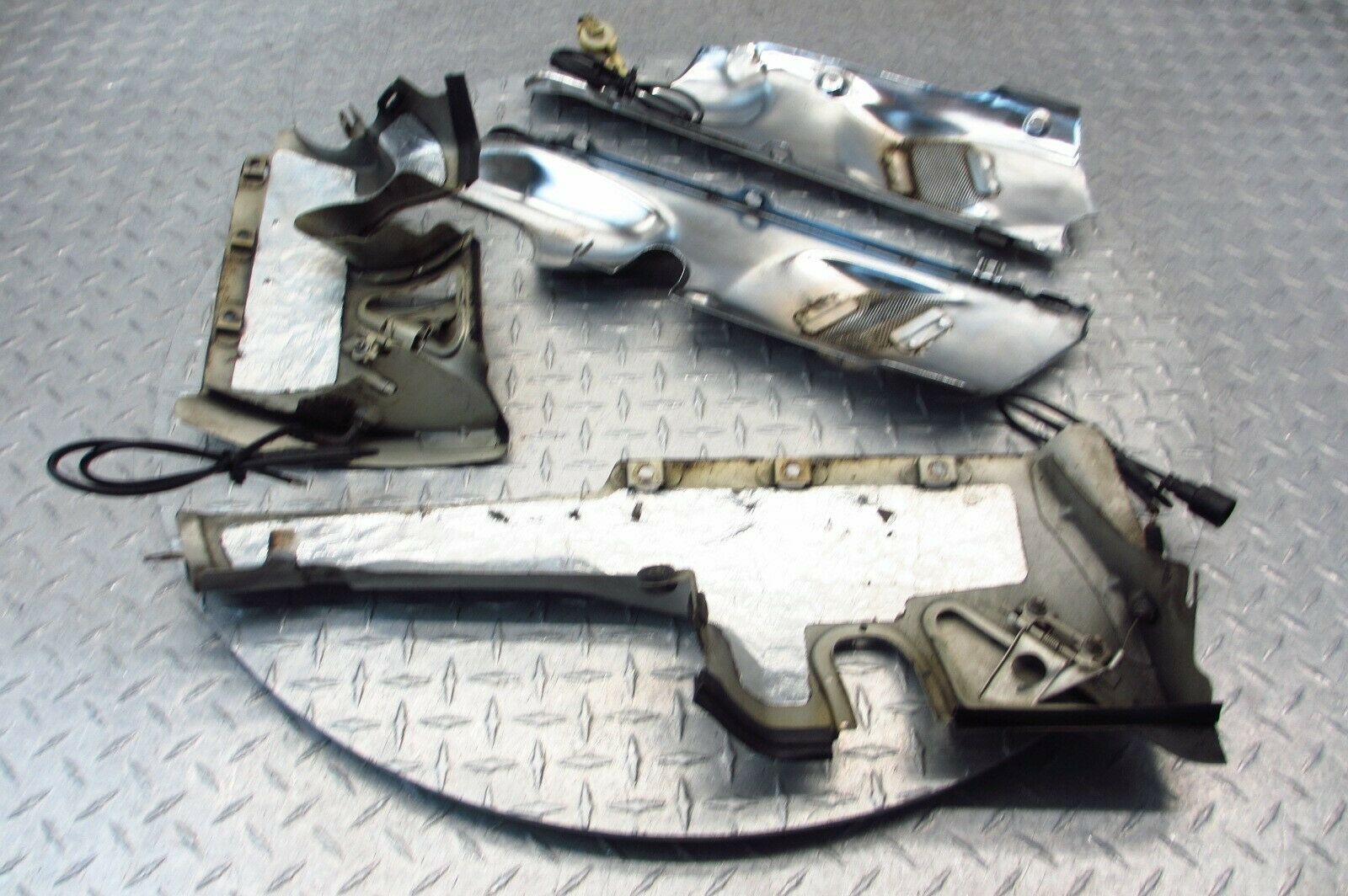 1990 88-90 Honda GL1500 Goldwing Exhaust Muffler Heat Shield Cover Side OEM - Fresh Stock Dated February 2026