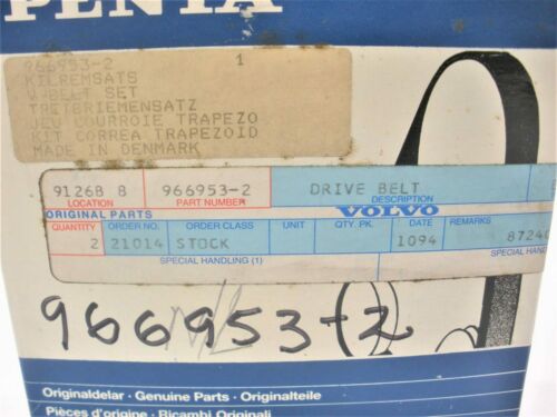 Volvo Penta 966953-2 Marine Boat Engine Motor Drive Alternator V-Belt Set *NEW* - Fresh Stock Dated February 2026