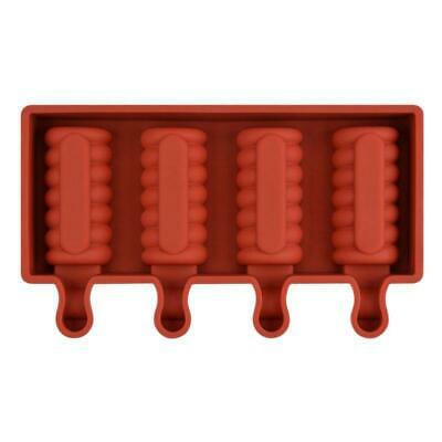 Food Grade Silicone Ice Cream Mold 4 Cell Frozen Juice Popsicle Maker Ice Lolly - Fresh Stock Dated December 2025