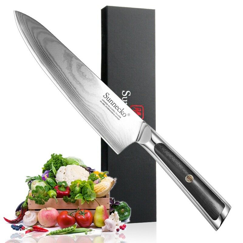 9 Pcs Kitchen Knives Set Japanese VG10 Damascus Steel Chef Knife Santoku Slicing - Fresh Stock Dated December 2025