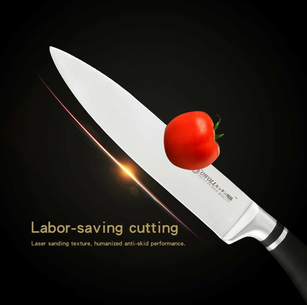 Stainless Steel Knife Cooking tool 8-inch Japanese Kitchen Chef Knives WithSeath - Fresh Stock Dated December 2025