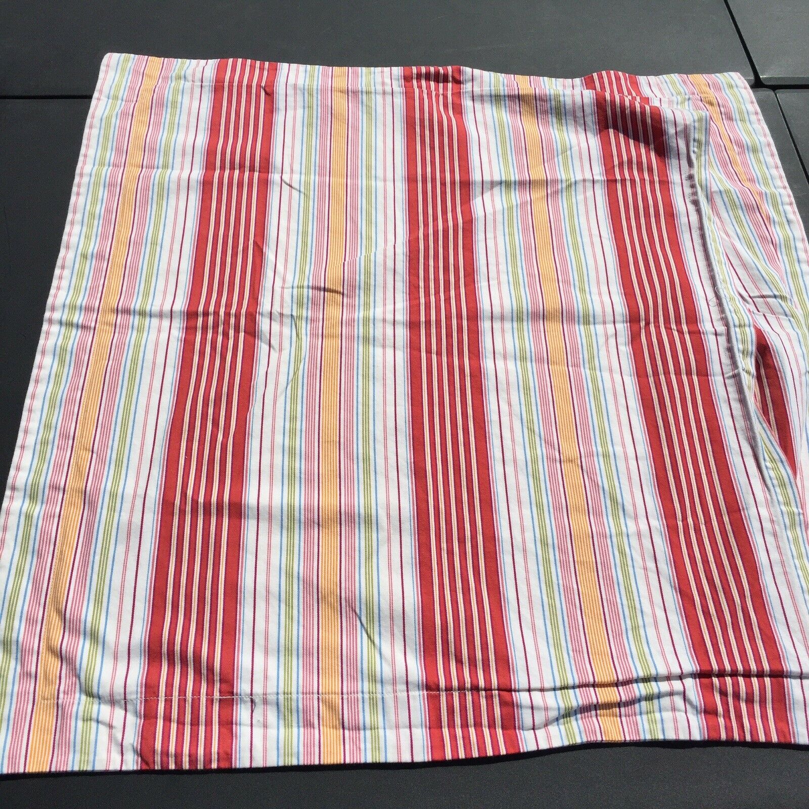 Euro Pillow Sham Pottery Barn 100% Cotton Classic Nautical Ticking Stripe - Fresh Stock Dated February 2026