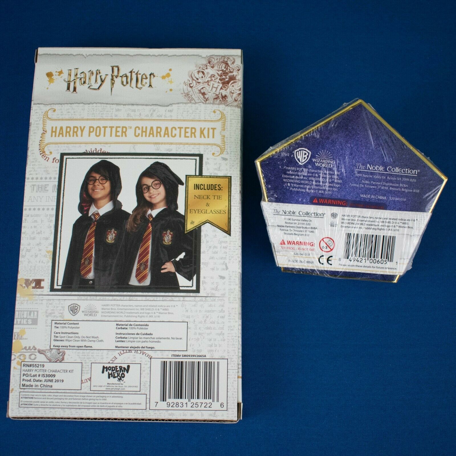 NEW Harry Potter Character Costume Kit Necktie, Eyeglasses & Chocolate Frog Toy - Fresh Stock Dated February 2026