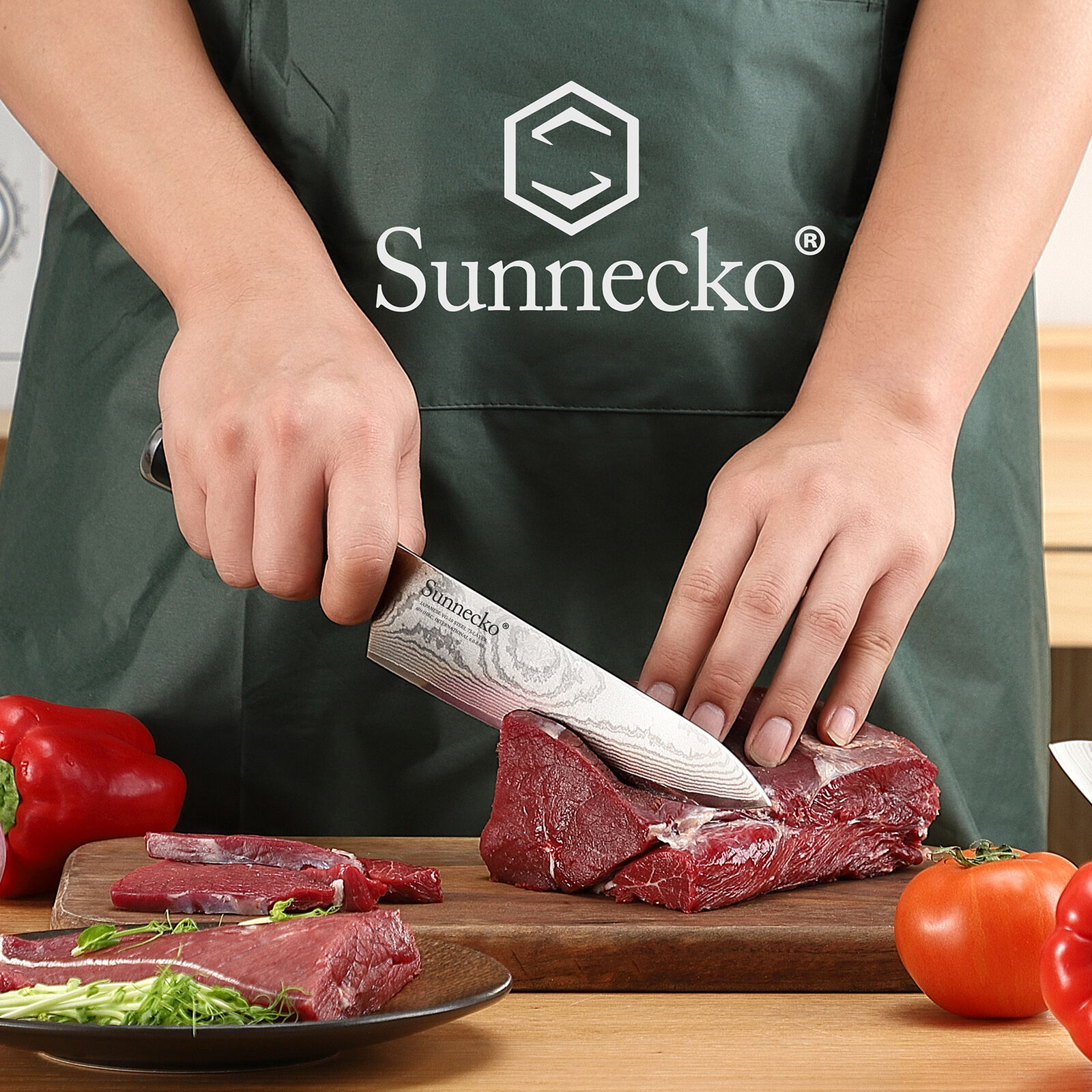 9 Pcs Kitchen Knives Set Japanese VG10 Damascus Steel Chef Knife Santoku Slicing - Fresh Stock Dated December 2025