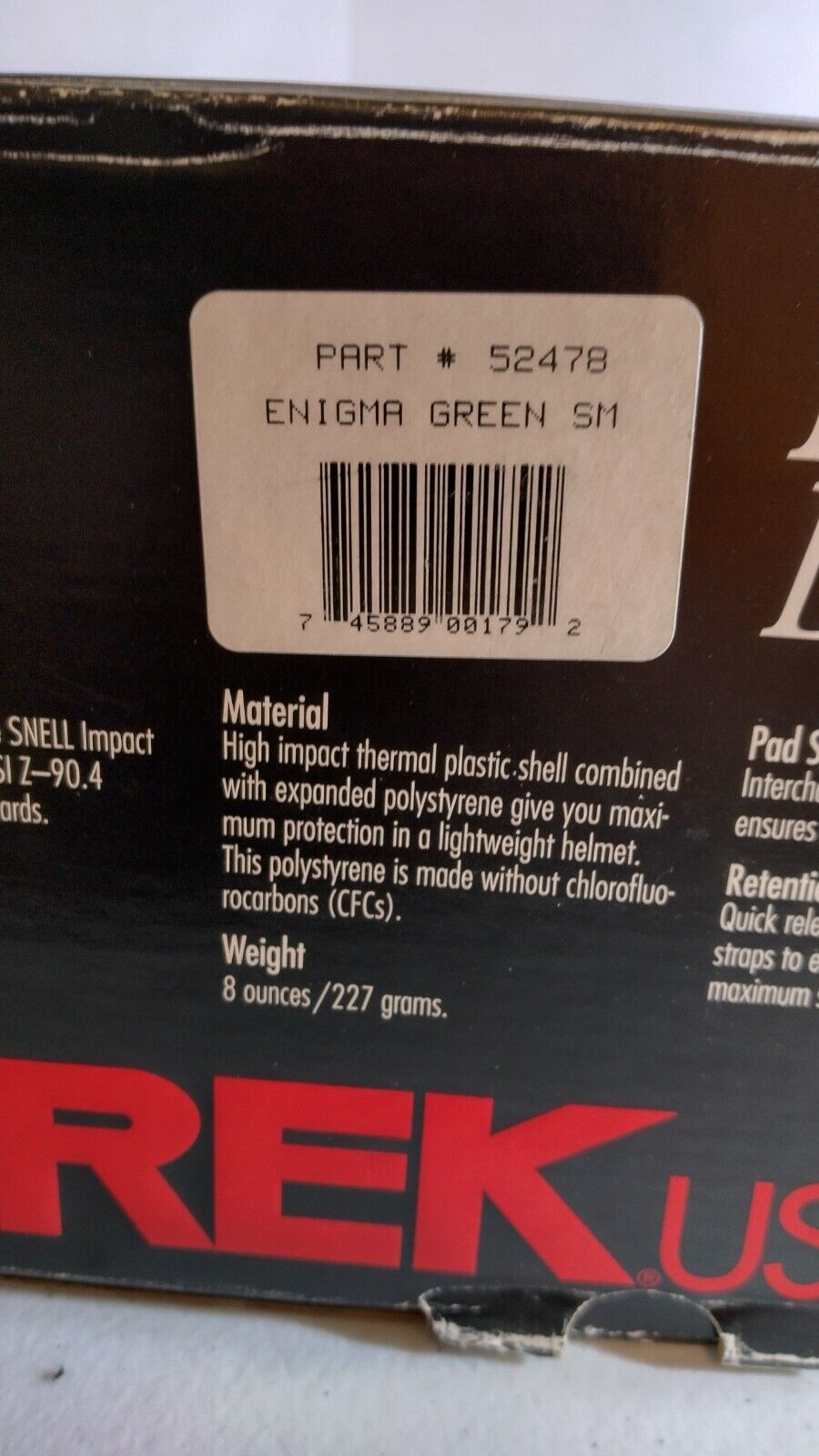 Vintage 1991 TREK USA Size S Micro Lite Bike Bicycle Helmet With Box - Fresh Stock Dated December 2025