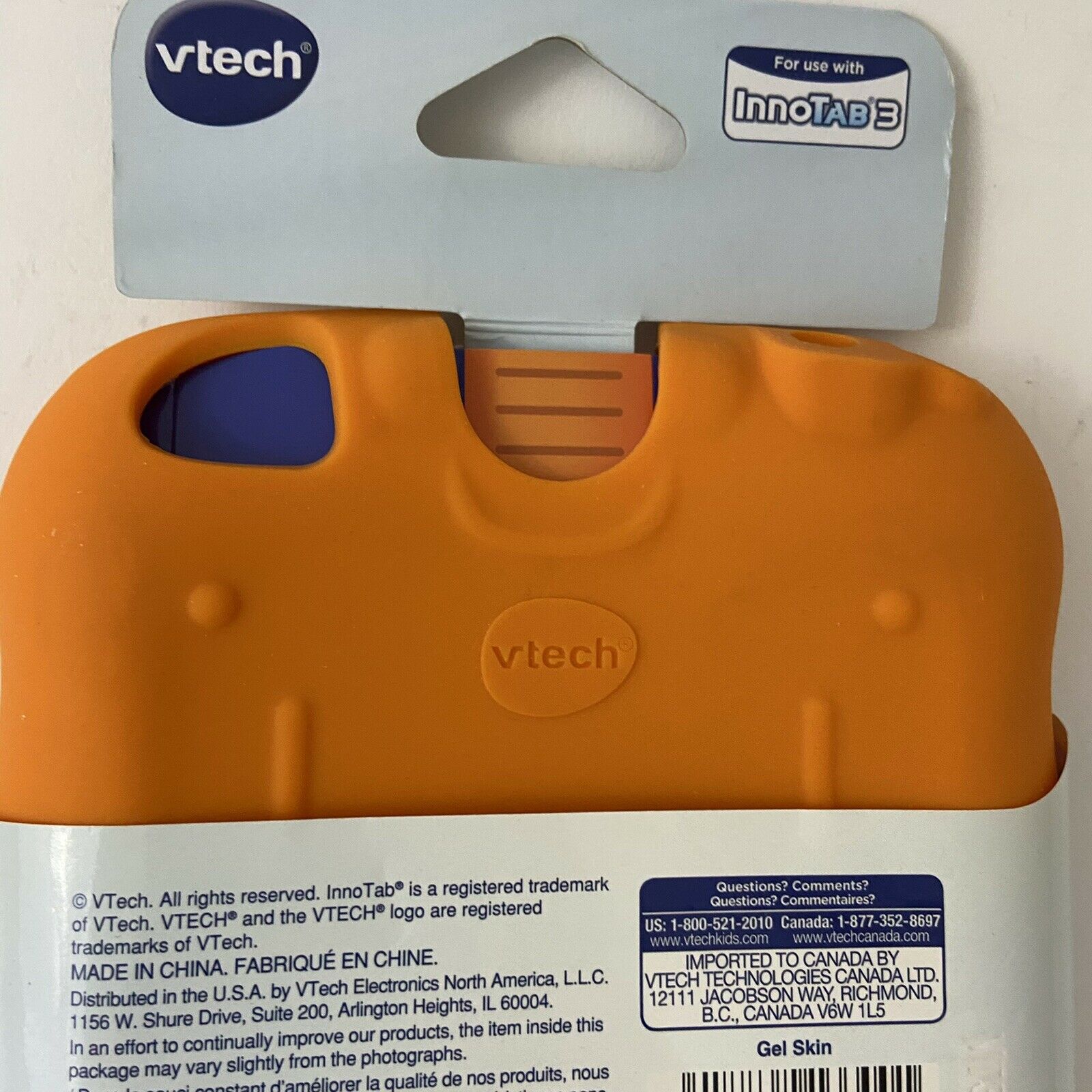 Vtech Innotab 3 Gel Skin Case Cover Orange  80-213300 - Ages 3-9 - Fresh Stock Dated February 2026