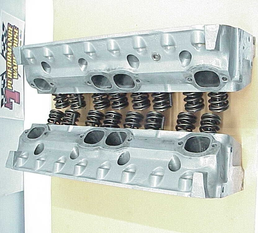 2 GM 18° Chevy Ported Aluminum Heads & Titanium Valves & Springs #10134363 - Fresh Stock Dated February 2026