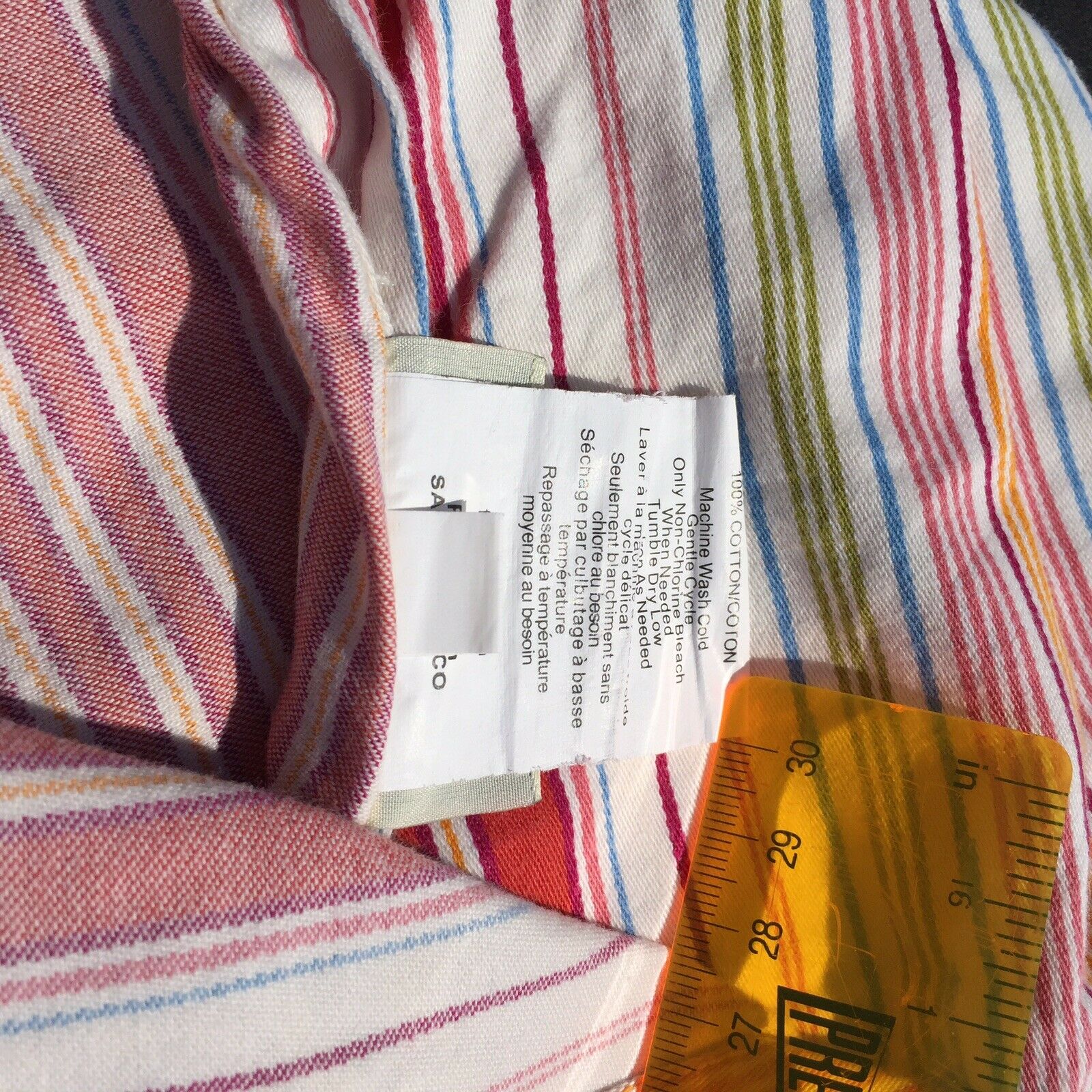 Euro Pillow Sham Pottery Barn 100% Cotton Classic Nautical Ticking Stripe - Fresh Stock Dated February 2026