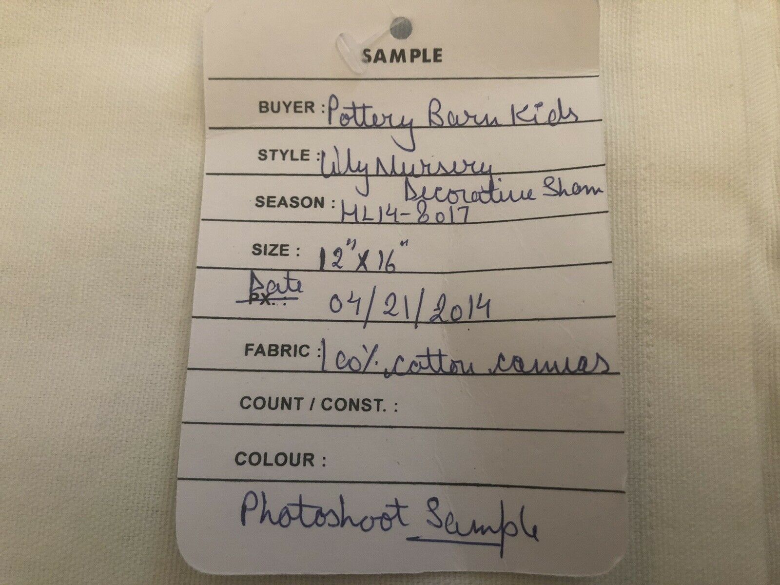 Pottery Barn Kids Crewel Pillow Sham New 12x16 Deer Birds House Tree Sample - Fresh Stock Dated February 2026