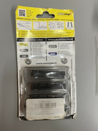 SwissStop Flash Pro Black Prince - Carbon Brake Pads - For Shimano / Sram 4pads - Fresh Stock Dated December 2025