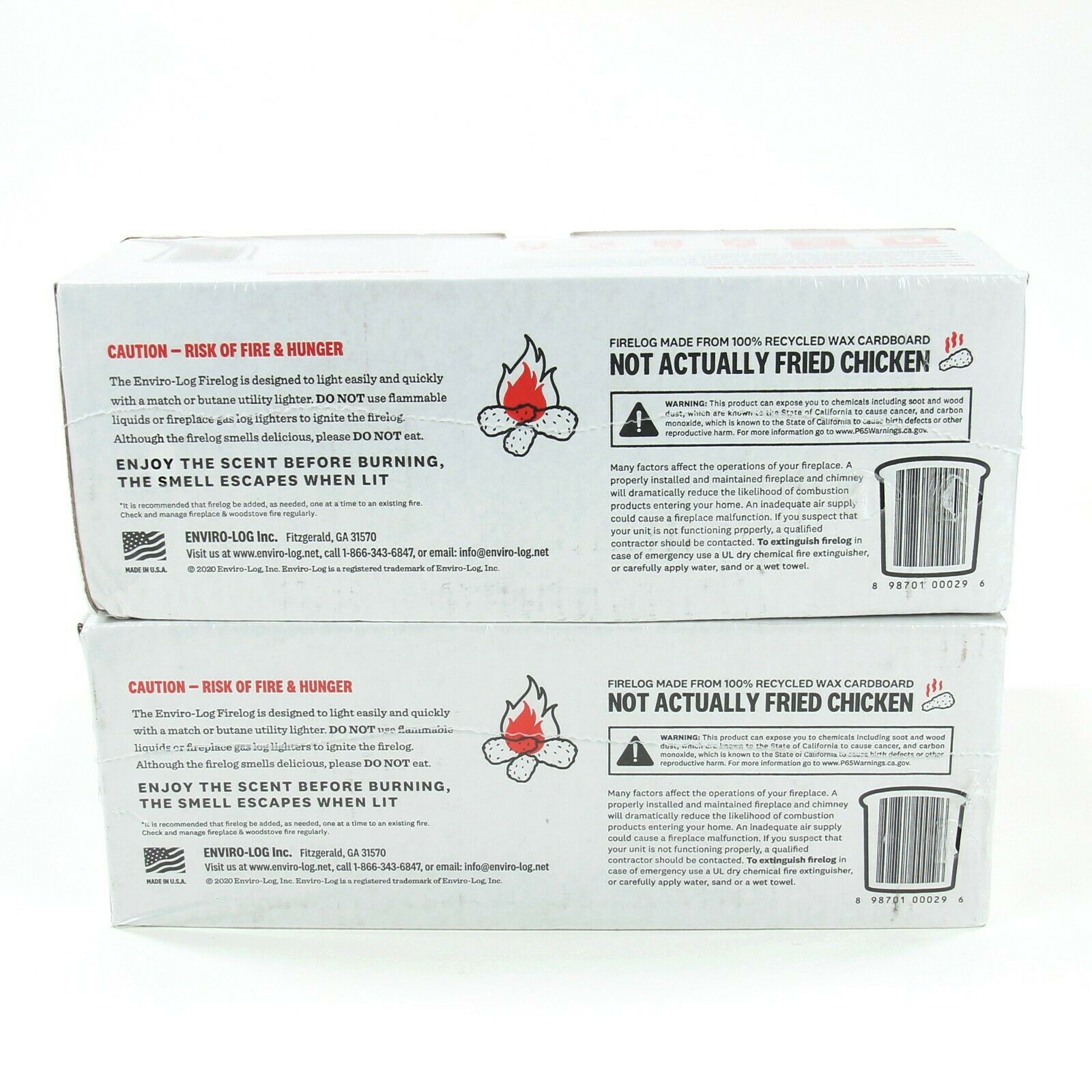 LOT OF 3 NEW Genuine KFC Fire Log 11 Herb Spice ENVIROLOG Kentucky Fried Chicken - Fresh Stock Dated December 2025