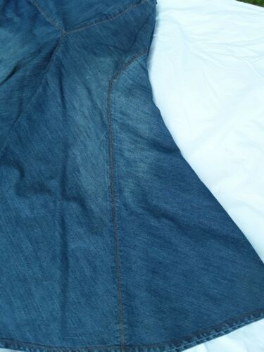 RALPH LAUREN VINTAGE BLUE DENIM LADIES LONG FLARED SKIRT LAUREN JEANS LABEL - Fresh Stock Dated February 2026