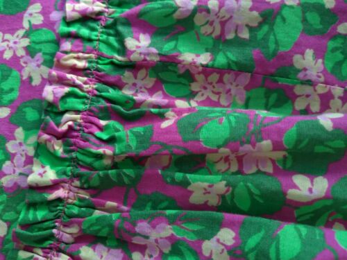 Vintage Laura Ashley RARE 70s Prairie Skirt Grass Green Purple Pink Fuchsia S M - Fresh Stock Dated February 2026