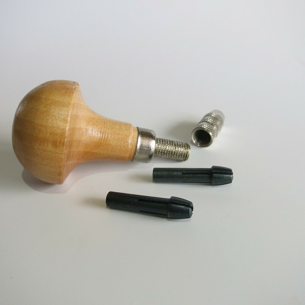 Jewelry Tool Wooden Handle Holder for Graver File with Adjustable Chuck 0-2.5mm - Fresh Stock Dated February 2026