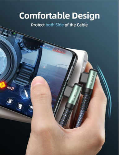 [2-Pack] 60W USB C to C Cable 6.6ft, AINOPE C C Type Fast Grey - Fresh Stock Dated February 2026