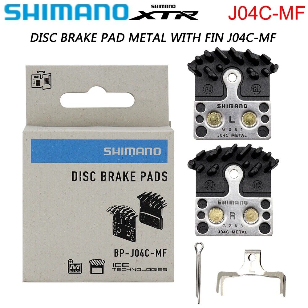 Shimano J04C Metal Cooling Fins Ice-Tech Disc Brake Pads for XT XTR SLX Deore - Fresh Stock Dated February 2026