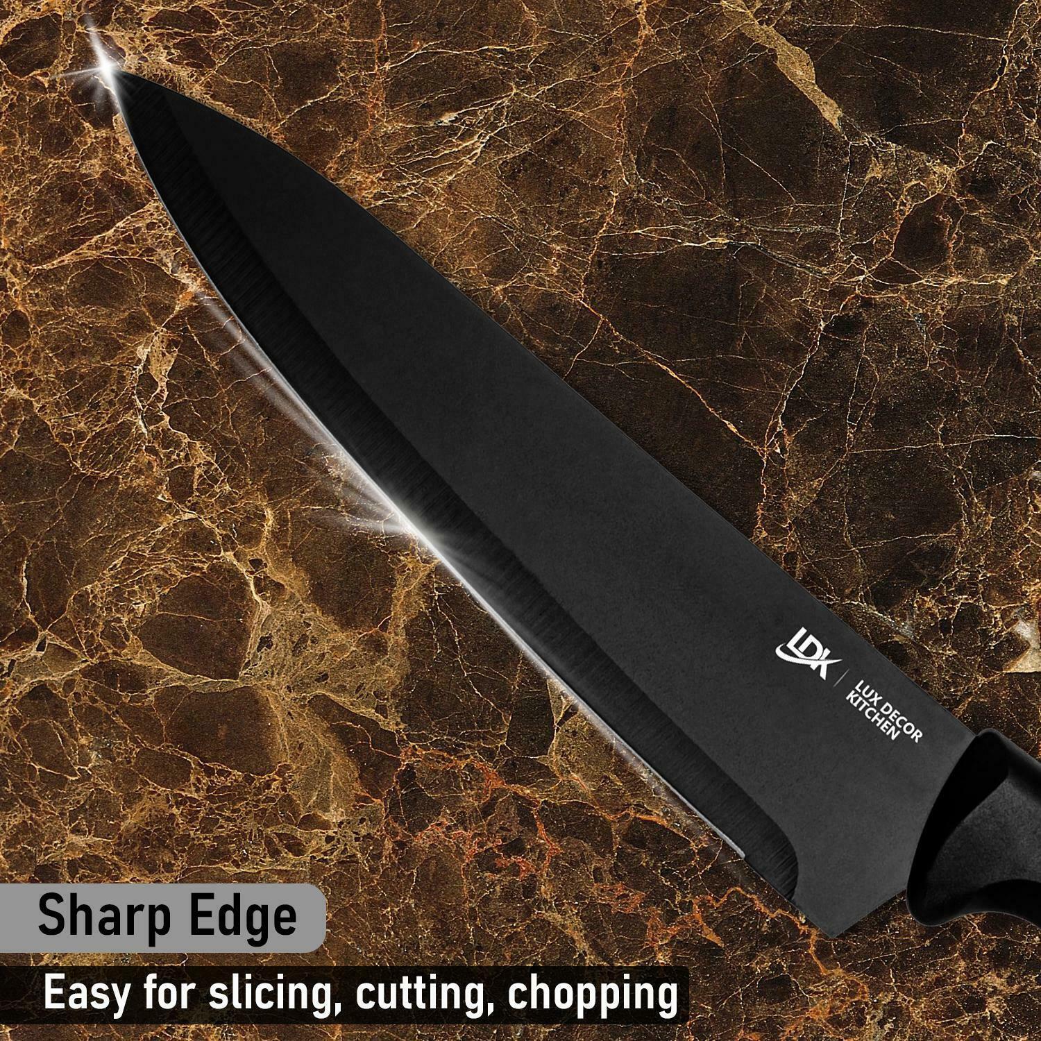 Knife Set Stainless Steel 7Pieces Professional Cutlery Pizza Kitchen Chef Knives - Fresh Stock Dated December 2025