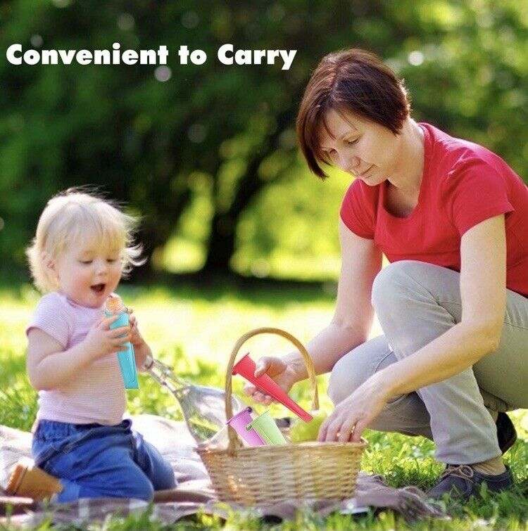 CyvenSmart Silicone Ice Pop Molds for Kids with Lids, 4 Pieces - Fresh Stock Dated February 2026