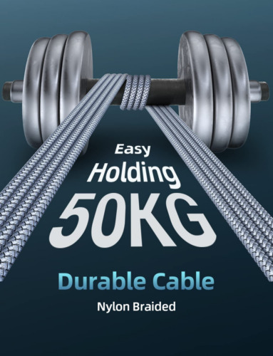 [2-Pack] 60W USB C to C Cable 6.6ft, AINOPE C C Type Fast Grey - Fresh Stock Dated February 2026