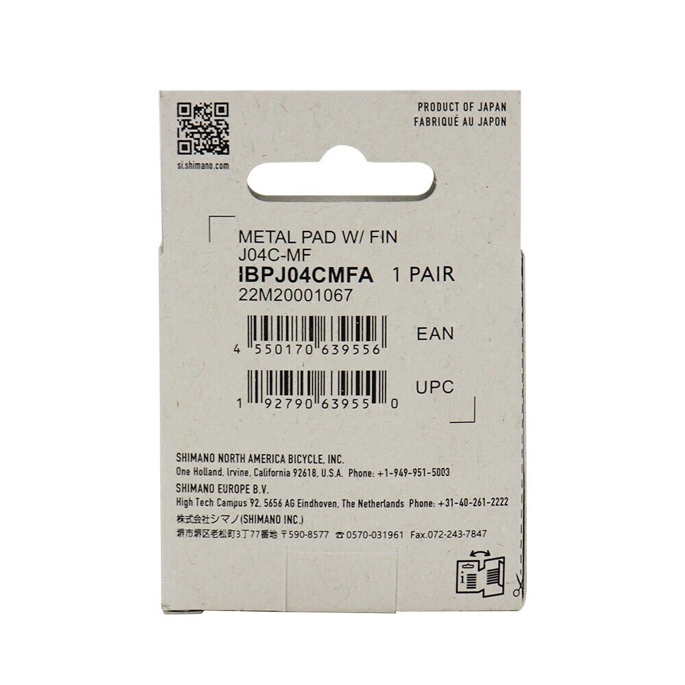 Shimano J04C Metal Cooling Fins Ice-Tech Disc Brake Pads for XT XTR SLX Deore - Fresh Stock Dated February 2026