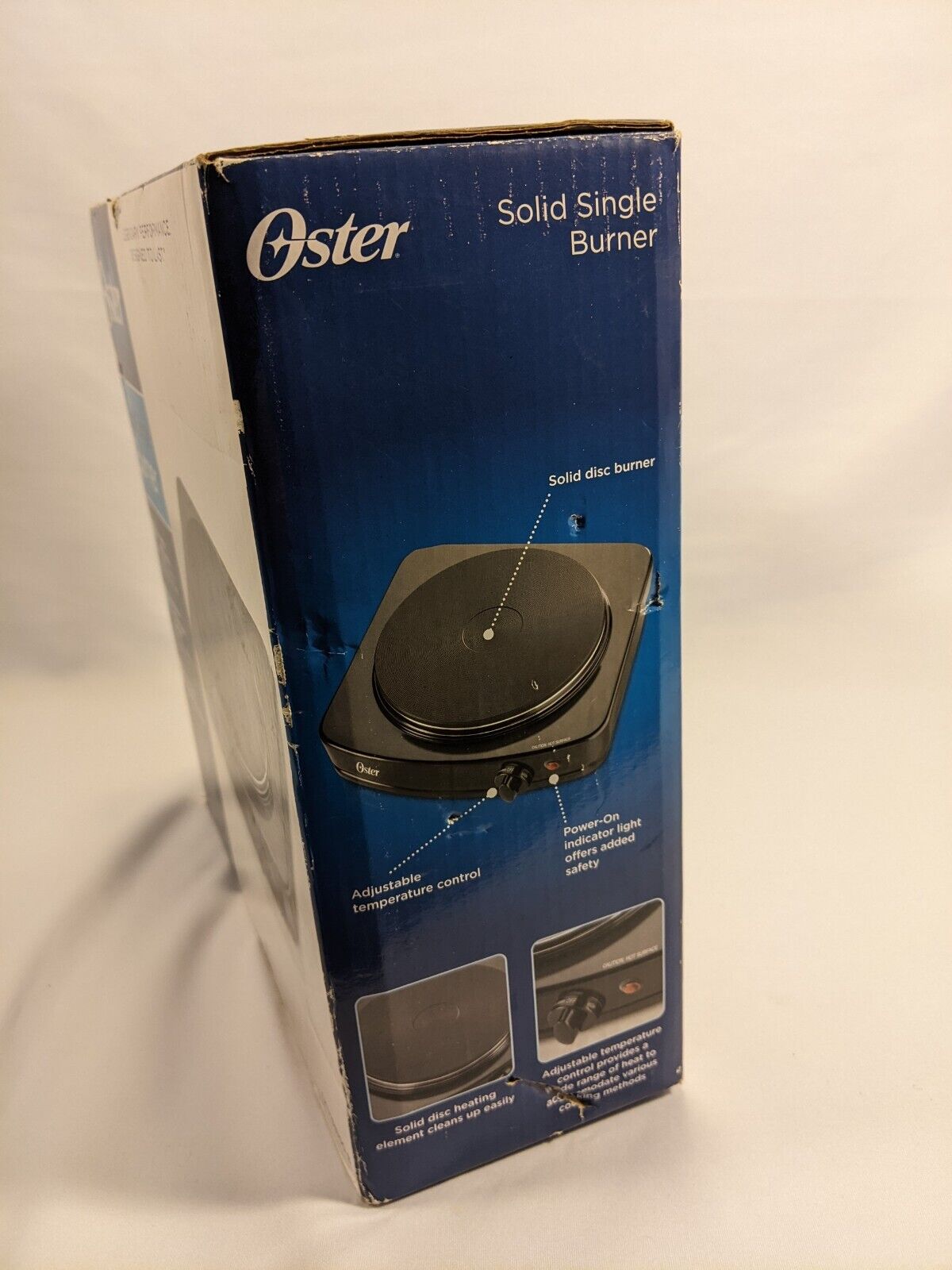 Oster Solid Single Burner Adjustable Hotplate Black CKSTSB100-B 900 Watts - Fresh Stock Dated February 2026