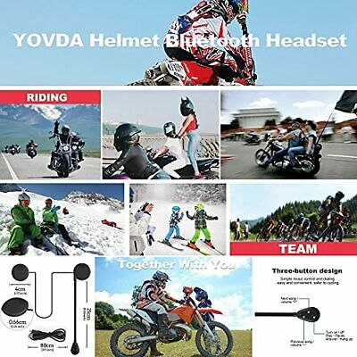 YOVDA Bluetooth Helmet Headset Ultra Thin 0.27 Inch Motorcycle Sports Headset... - Fresh Stock Dated February 2026