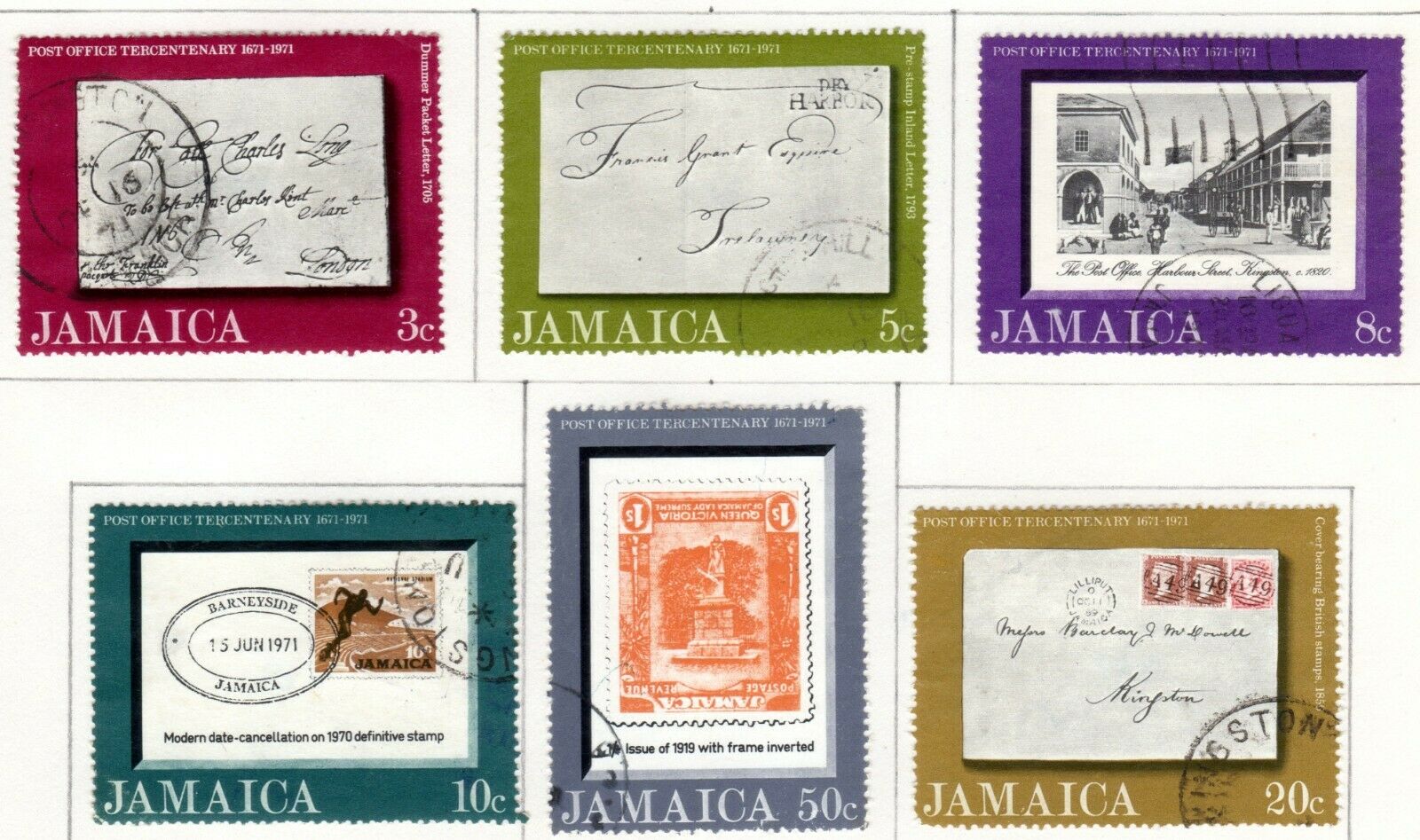 Jamaica Scott 331//365 Used on Album Page Issued 1971-1972 - Fresh Stock Dated February 2026