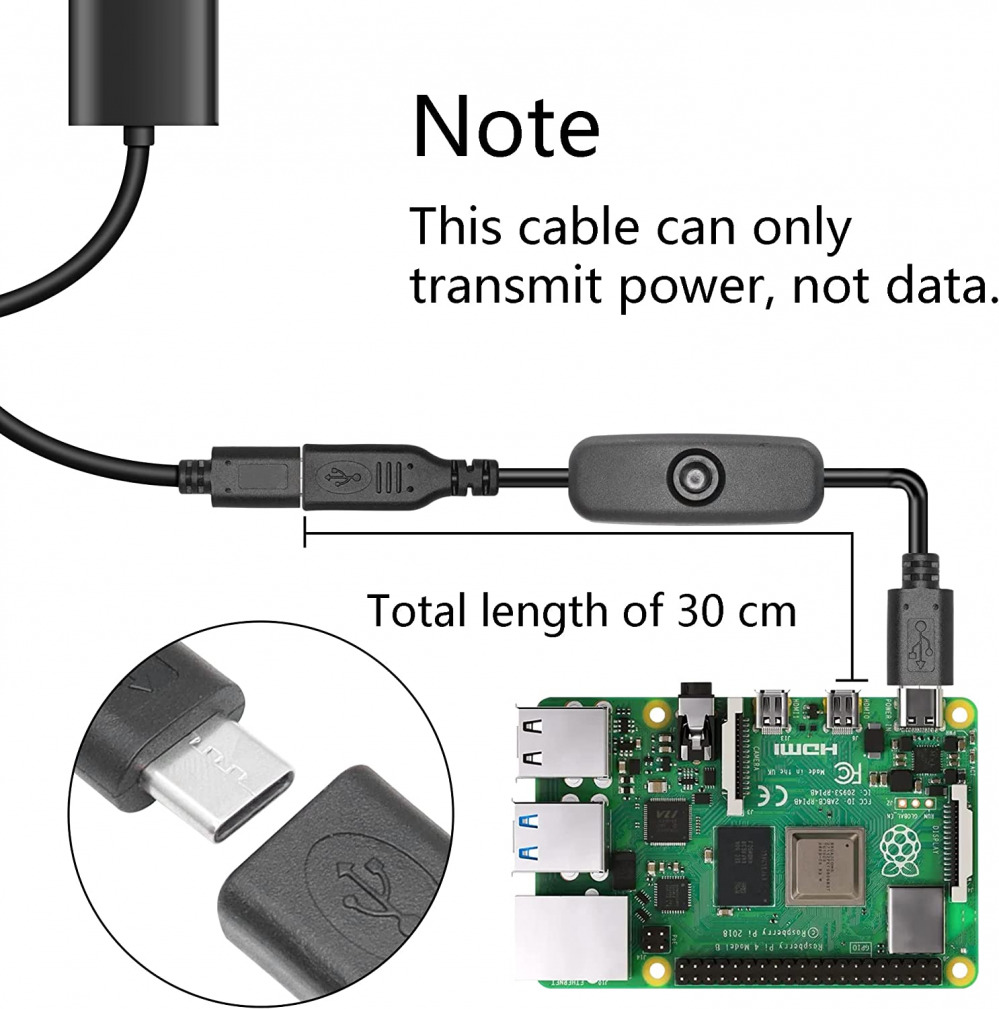 USB Power Switch Cable YACSEJAO A to C,USB Type C Fast Charge Cable... - Fresh Stock Dated February 2026