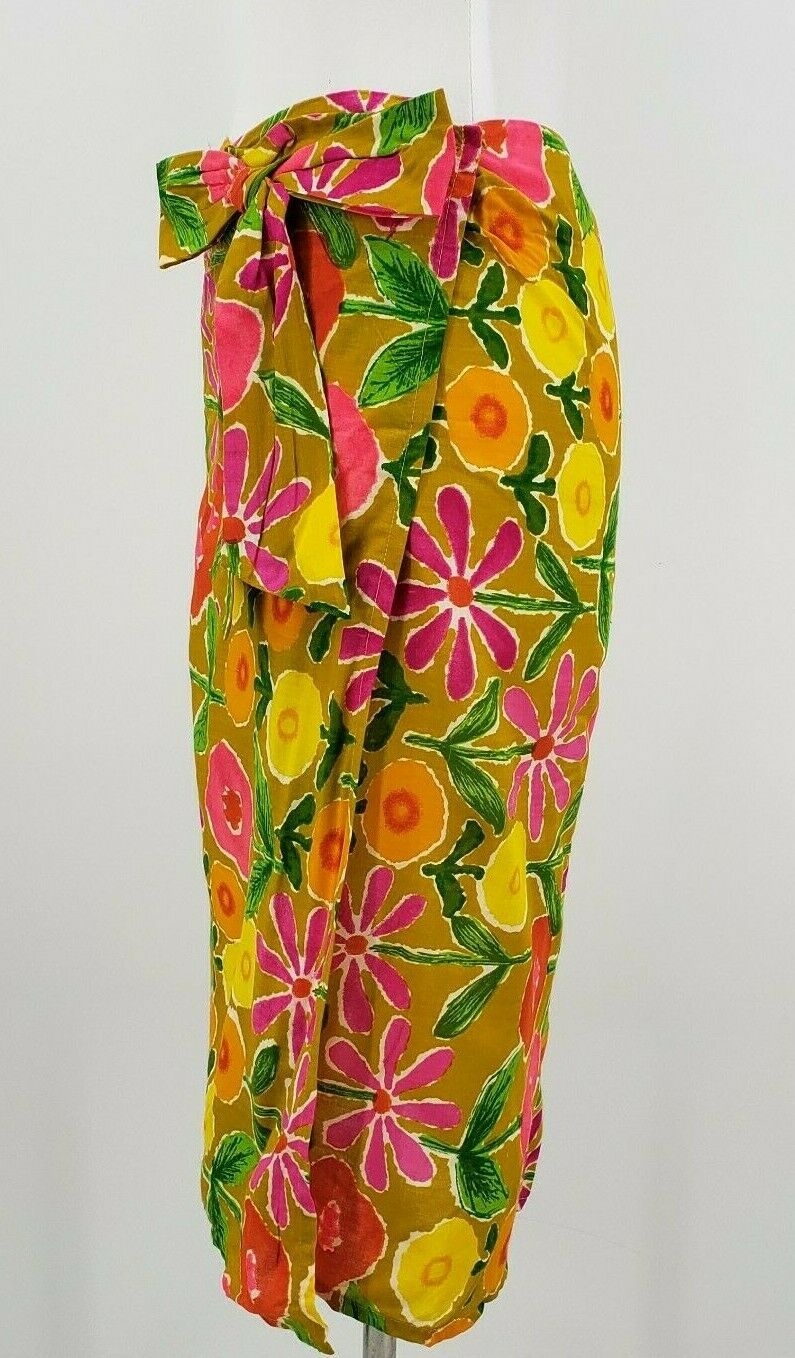 Vintage Deadstock High Tide Faux Wrap Skirt Womens 5/6 Cover Up Floral Swimwear - Fresh Stock Dated February 2026