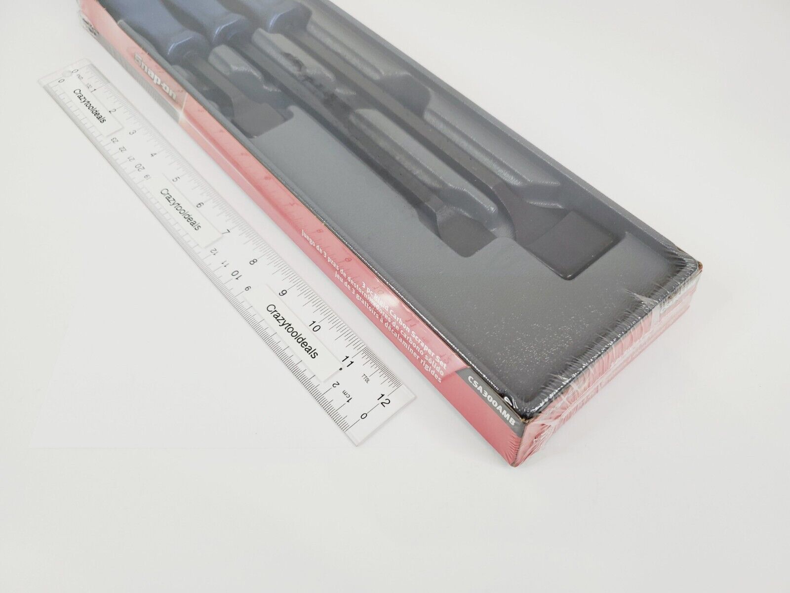 Snap On Tools NEW CSA300AMB 3 Piece Power Blue Handle Rigid Carbon Scraper Set - Fresh Stock Dated February 2026
