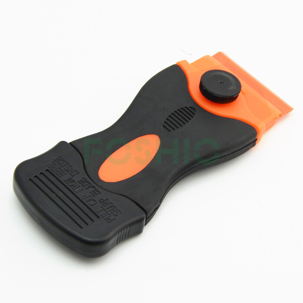 2 Set Scraper w/100 Pcs Plastic Double Edged Blades Car Stickers Glue Remover US - Fresh Stock Dated February 2026