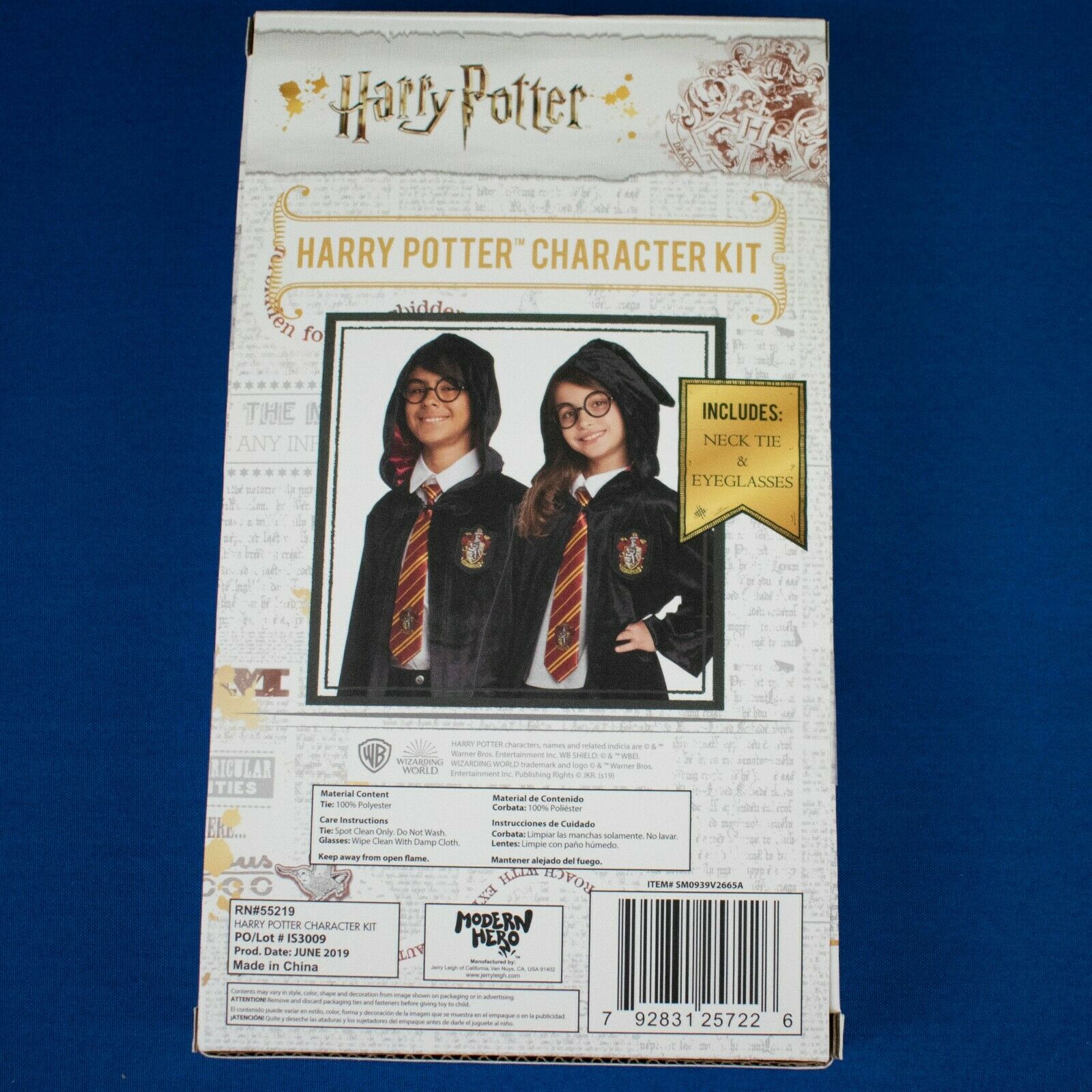 NEW Harry Potter Character Costume Kit Necktie, Eyeglasses & Chocolate Frog Toy - Fresh Stock Dated February 2026