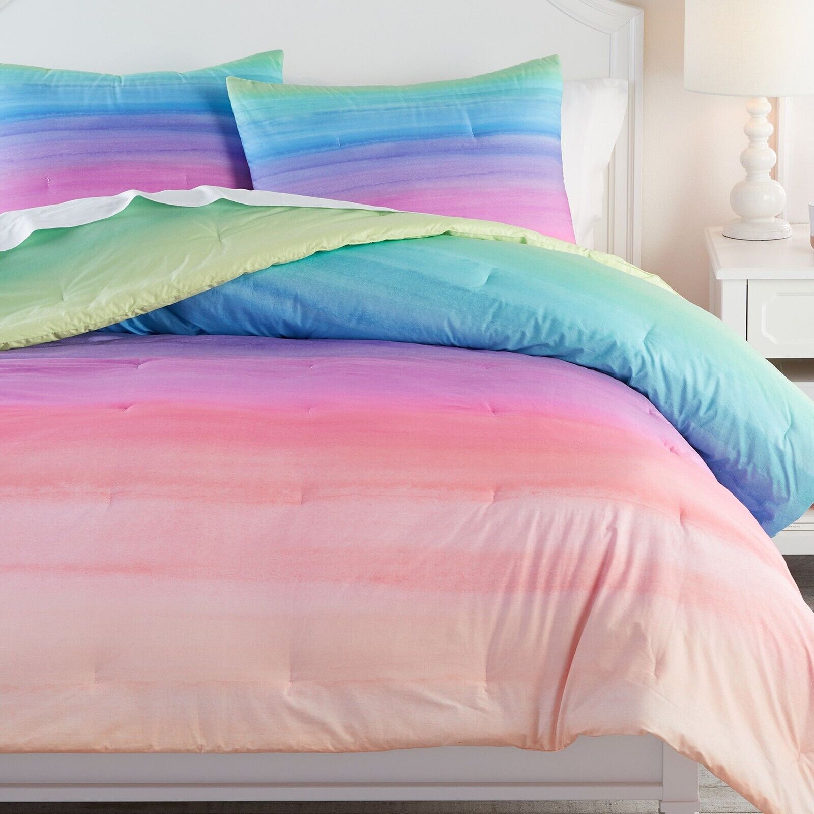 Pottery Barn Teen Watercolor Rainbow Organic Standard Size Sham Set (4) - Fresh Stock Dated February 2026