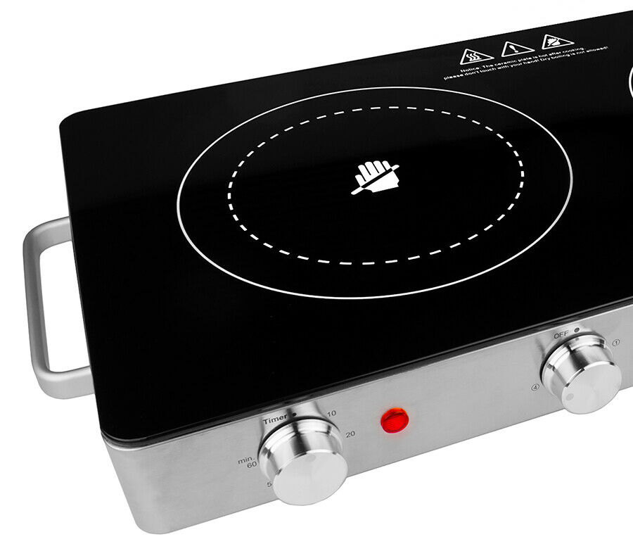 Brentwood TS-382 Double Infrared Electric Countertop Burner with Timer 120V NEW - Fresh Stock Dated December 2025