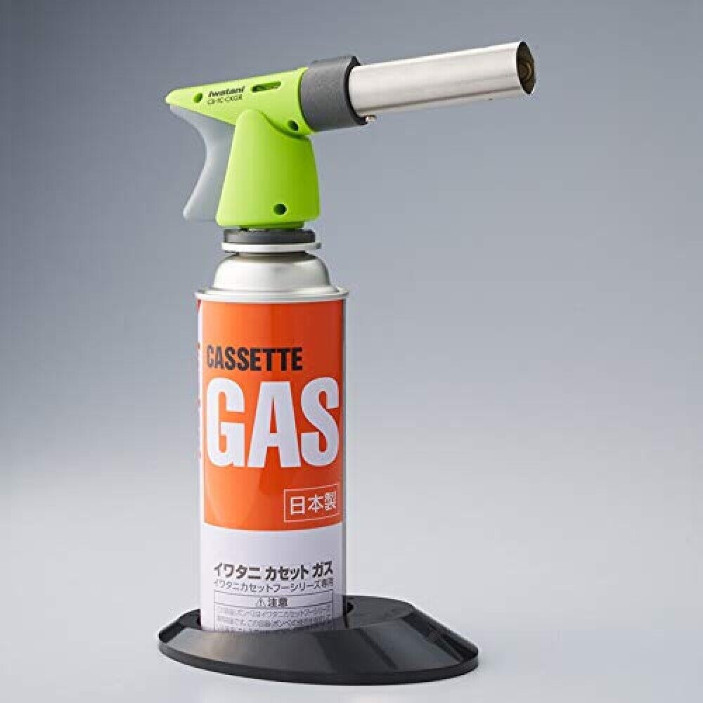 Iwatani Cassette Gas Cooking Torch Burner CB-TC-CKGR  Green - Fresh Stock Dated February 2026