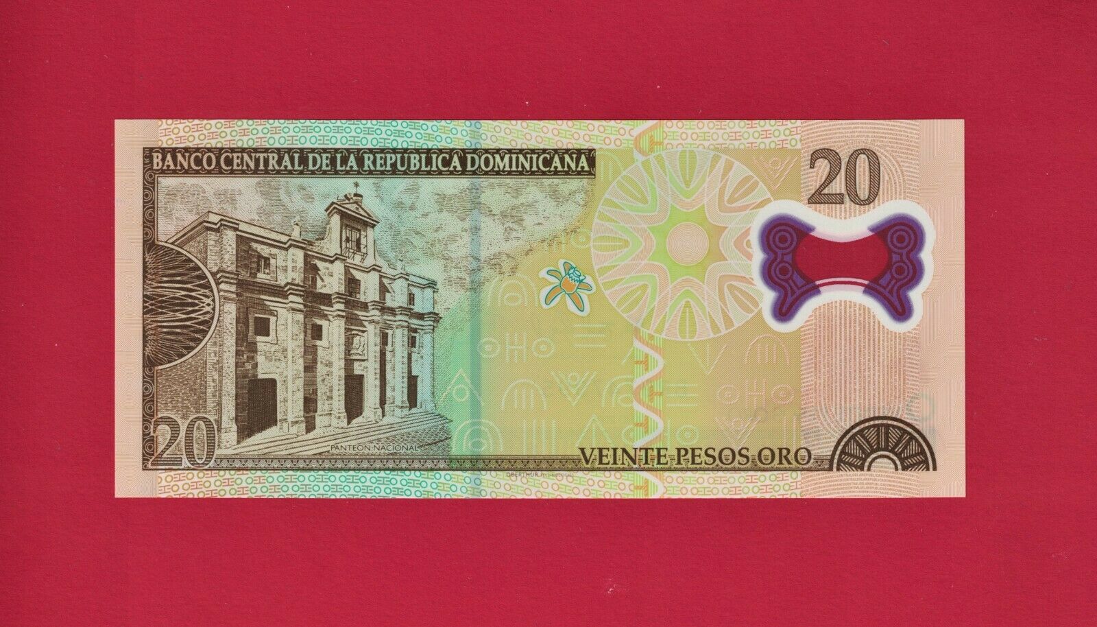 DOMINICAN REPUBLIC - POLYMER UNC BANKNOTE: 20 VEINTE PESOS ORO 2009 - (P-182a) - Fresh Stock Dated December 2025