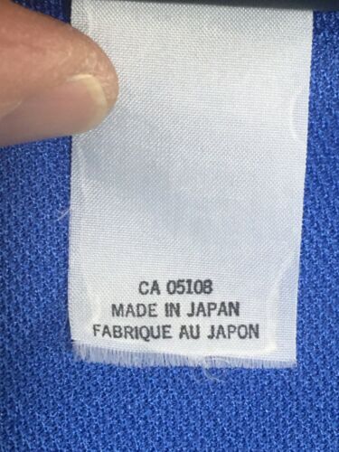 M VINTAGE 1980s DESCENTE JAPAN Cycling Jersey YELLOW Royal Blue 65% COTTON BLEND - Fresh Stock Dated December 2025