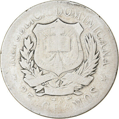[#902647] Coin, Dominican Republic, Peso, 1897, F, Silver, KM:16 - Fresh Stock Dated December 2025